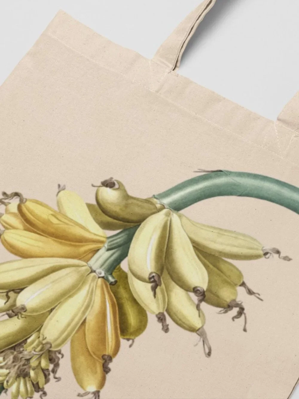 Banana Vintage Botanical Print Graphic Canvas Tote Bag